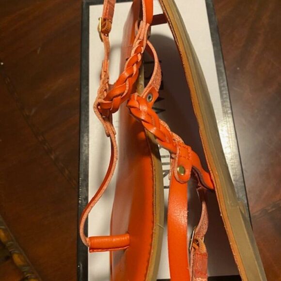 Nine West Orange Thong Slingback Flat sandals, size 10 1/2 - Picture 5 of 8